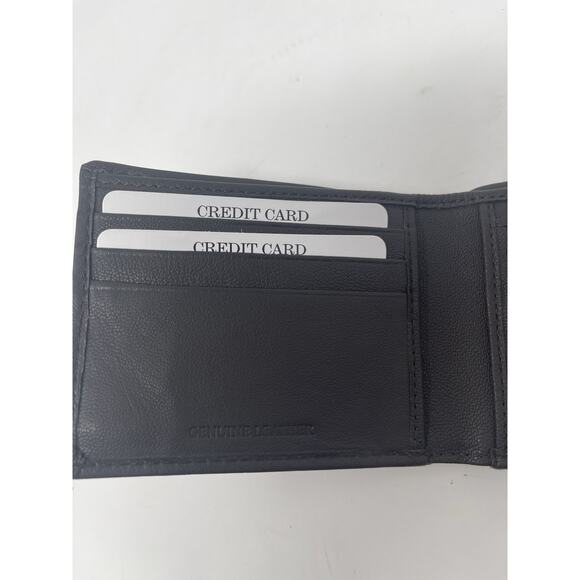 Louis Philippe Men's Brown Texture Leather Bifold Wallet - Picture 5 of 10